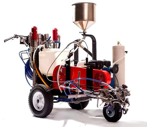 Gasoline Road Line sprayer with hopper